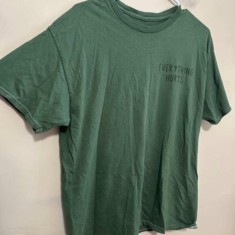 Threadless Darker Days “Everything Hurts” Bluish … - image 2